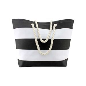 Wide Stripe Deluxe Oversize Beach Tote Bag